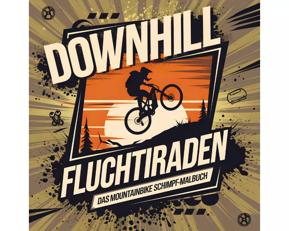 DOWNHILL FLUCHTIRADEN - Das Mountainbike Schimpf-Malbuch