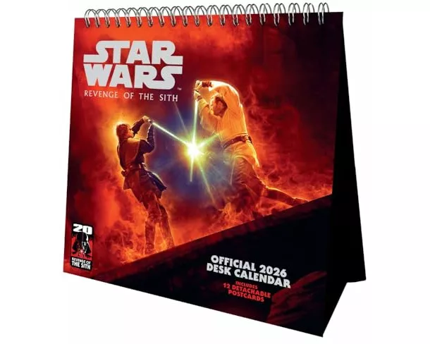 Star Wars Classic 2026 Post Card Desk Easel Calendar