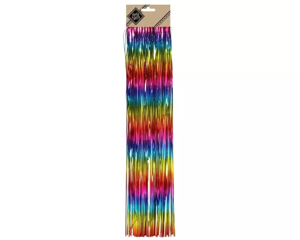 Holly & Jolly Lametta glatt 50 cm, Regenbogen