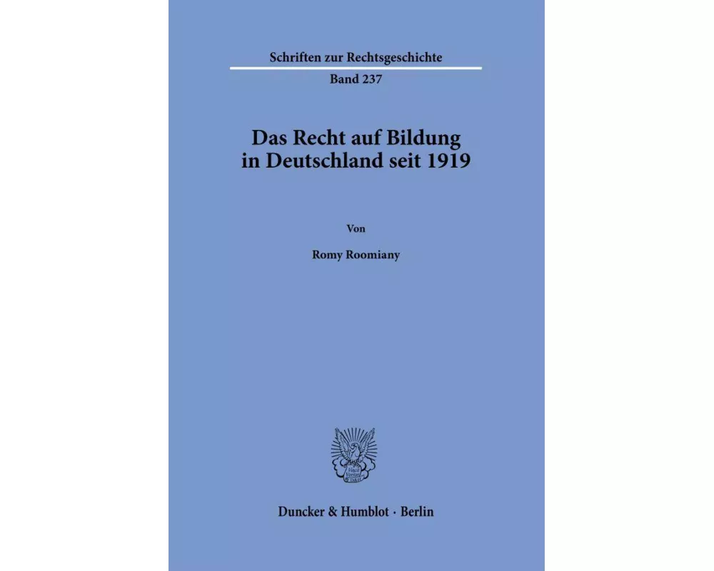 Das Recht auf Bildung in Deutschland seit 1919
