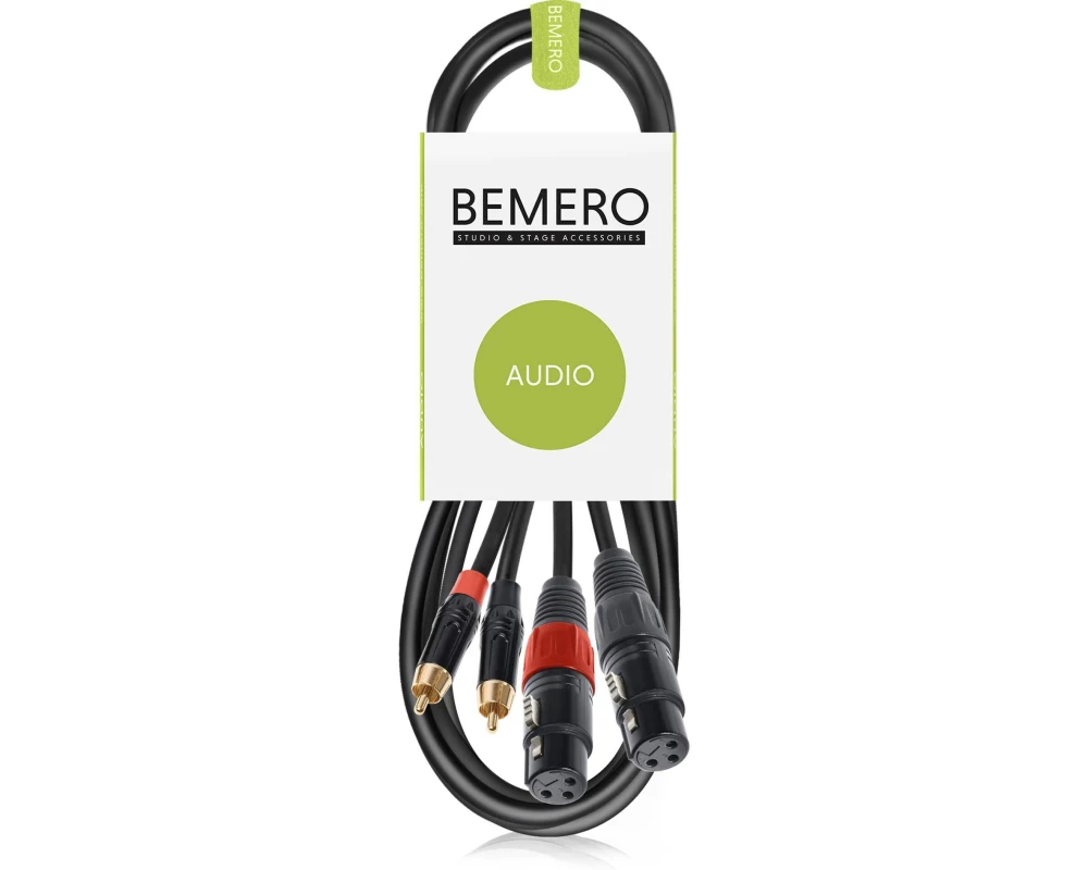 Bemero Audio-Verbindungskabel BAC2544-150BK Schwarz