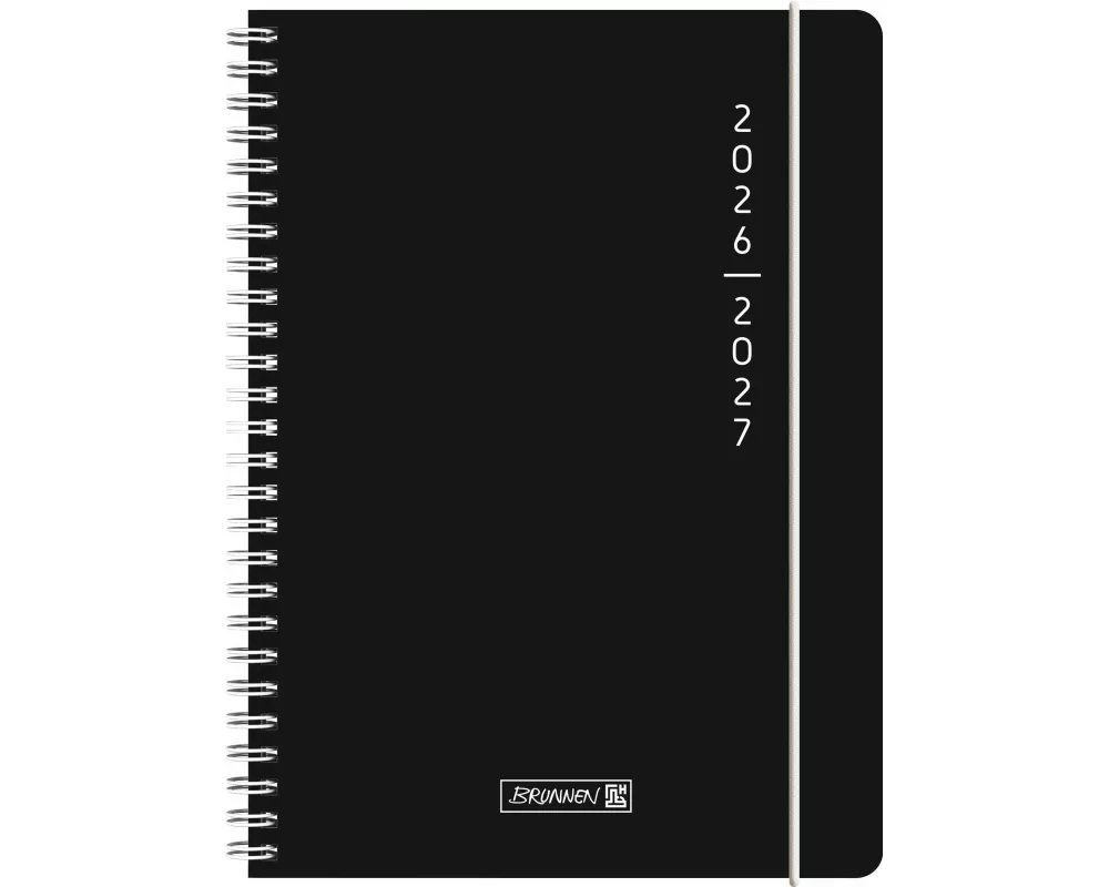 Schülerkalender 2026/2027 "Plain Black" | A5, Kunststoff