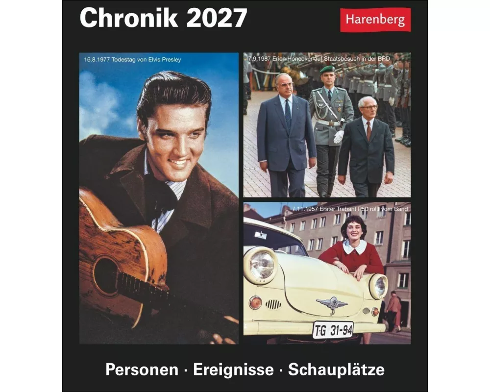 Chronik Tagesabreißkalender 2027 - Kulturkalender - Personen, Ereignisse, Schauplätze