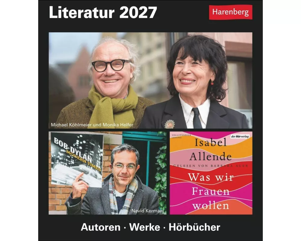 Literatur Tagesabreißkalender 2027 - Kulturkalender - Autoren, Werke, Hörbücher