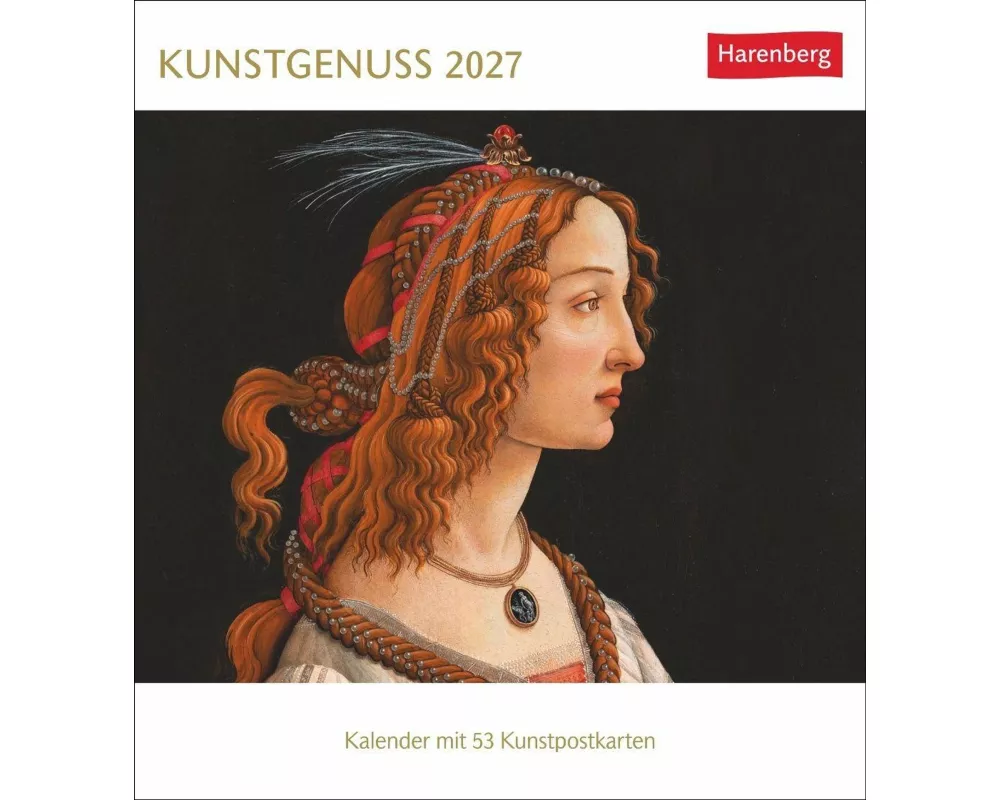 Kunstgenuss Postkartenkalender 2027 - Kalender mit 53 Kunstpostkarten