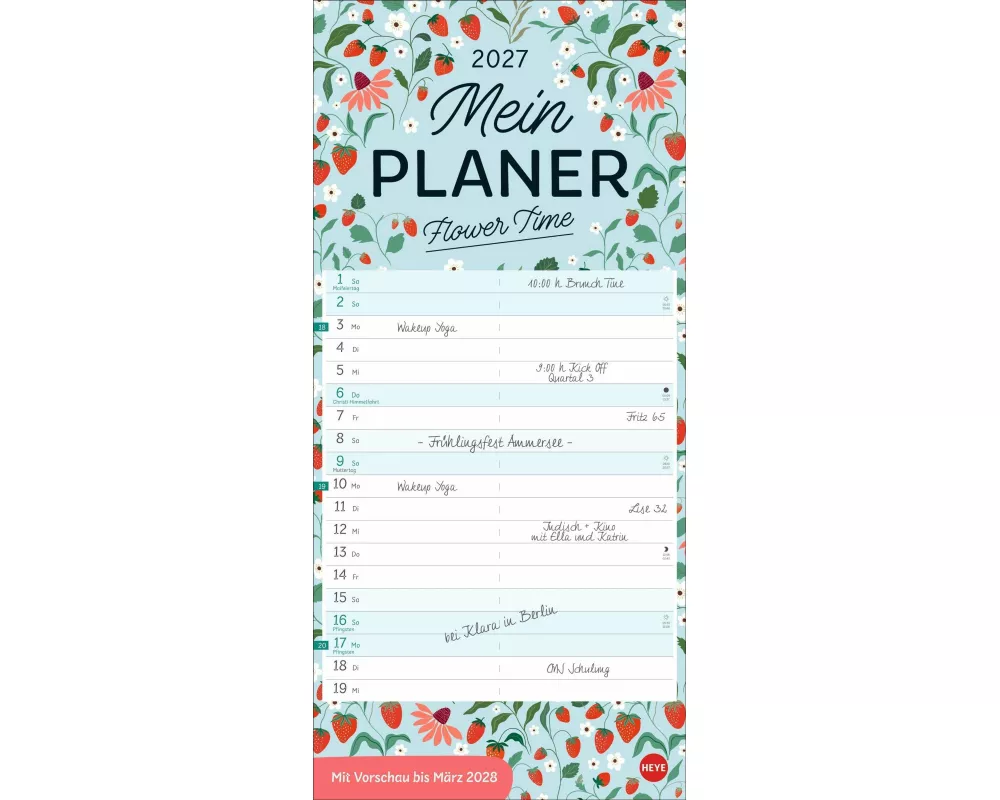 Deko-Mein Planer Flower Time 2027