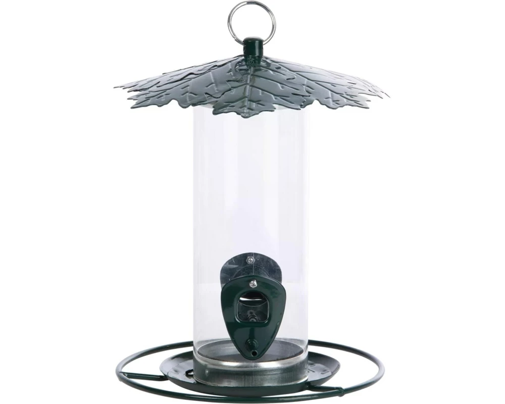 Esschert Design Futterspender Vogelfuttersilo mit Blätterdach