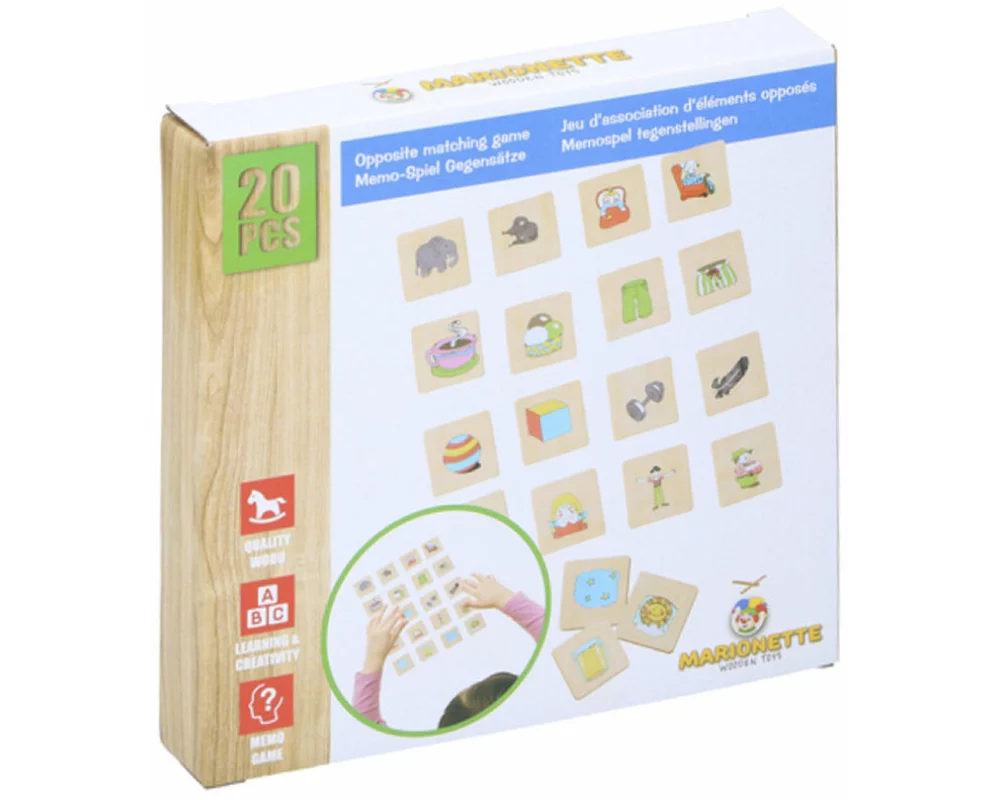 Marionette Memo-Spiel Gegensätze