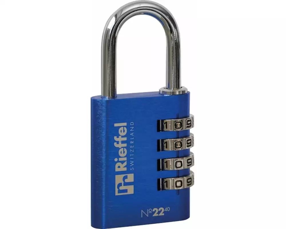 Rieffel Vorhängeschloss Aluminium Nr. 22 Blau Aluminium