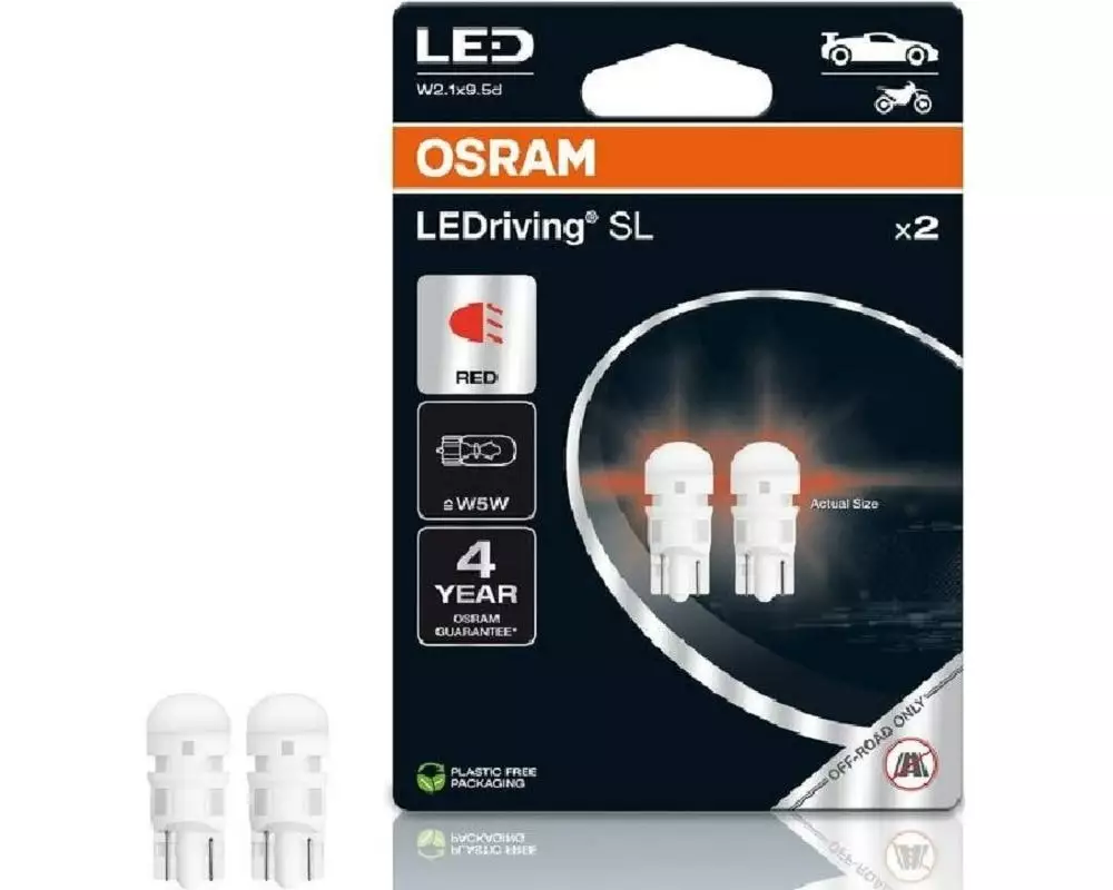 OSRAM W5W LEDriving SL Rot PKW/Motorrad