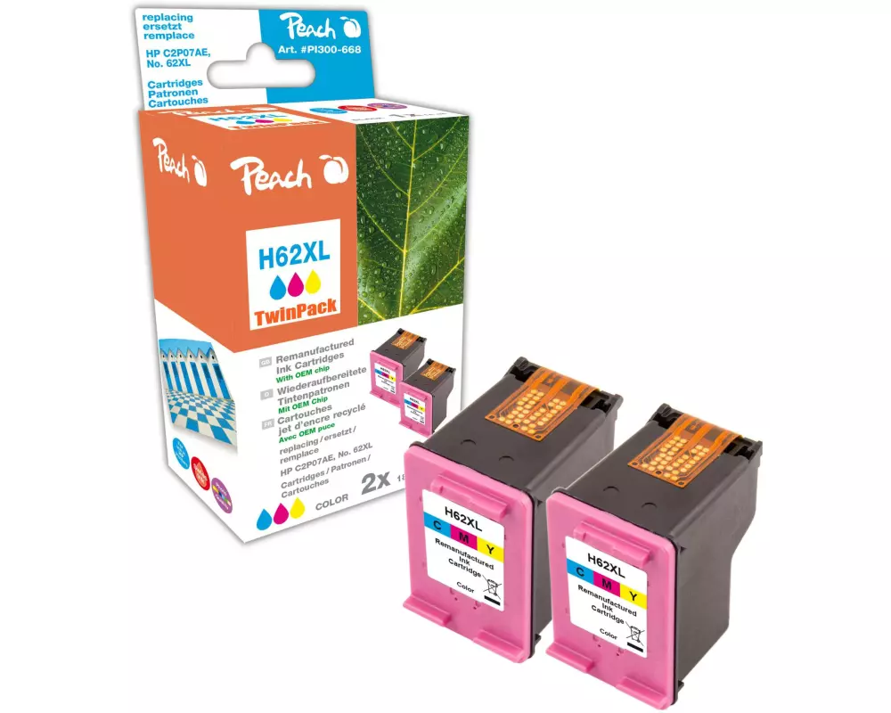 Peach Tinte HP Nr. 62XL (C2P07AE) Color
