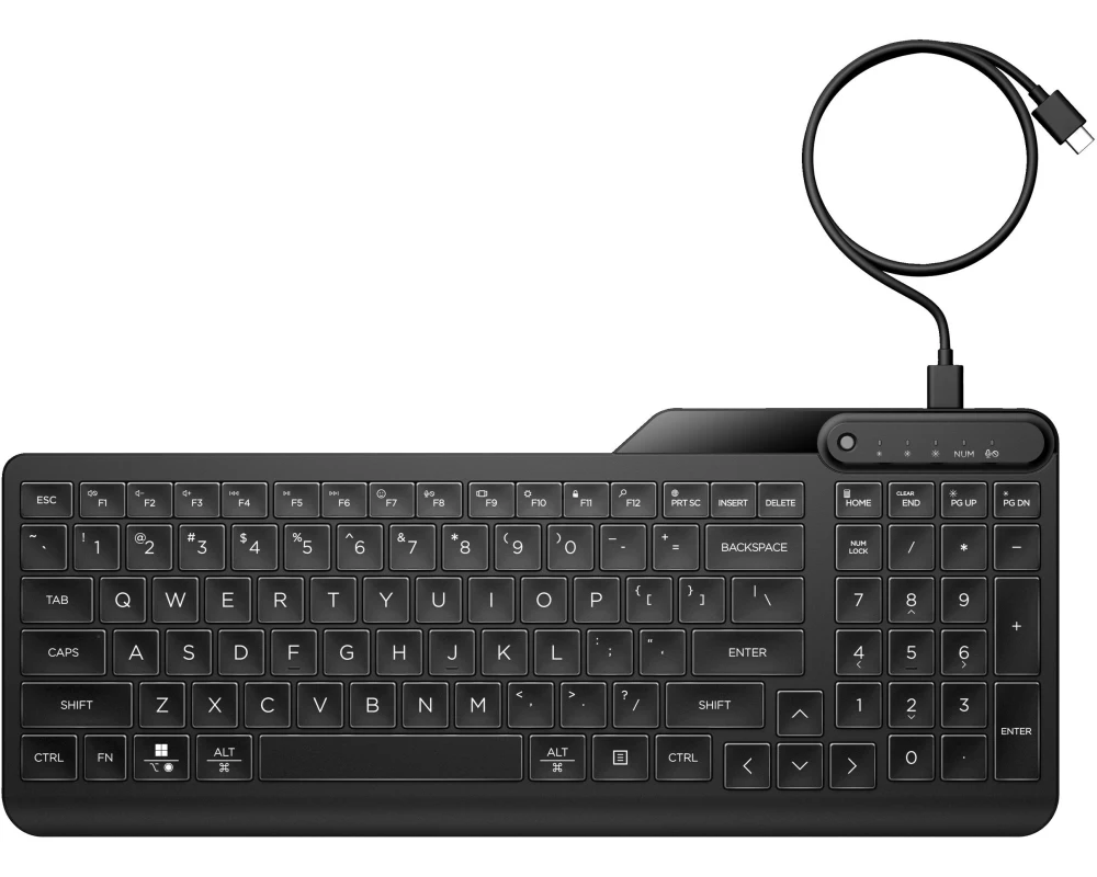 HP Tastatur 405 Backlit Wired