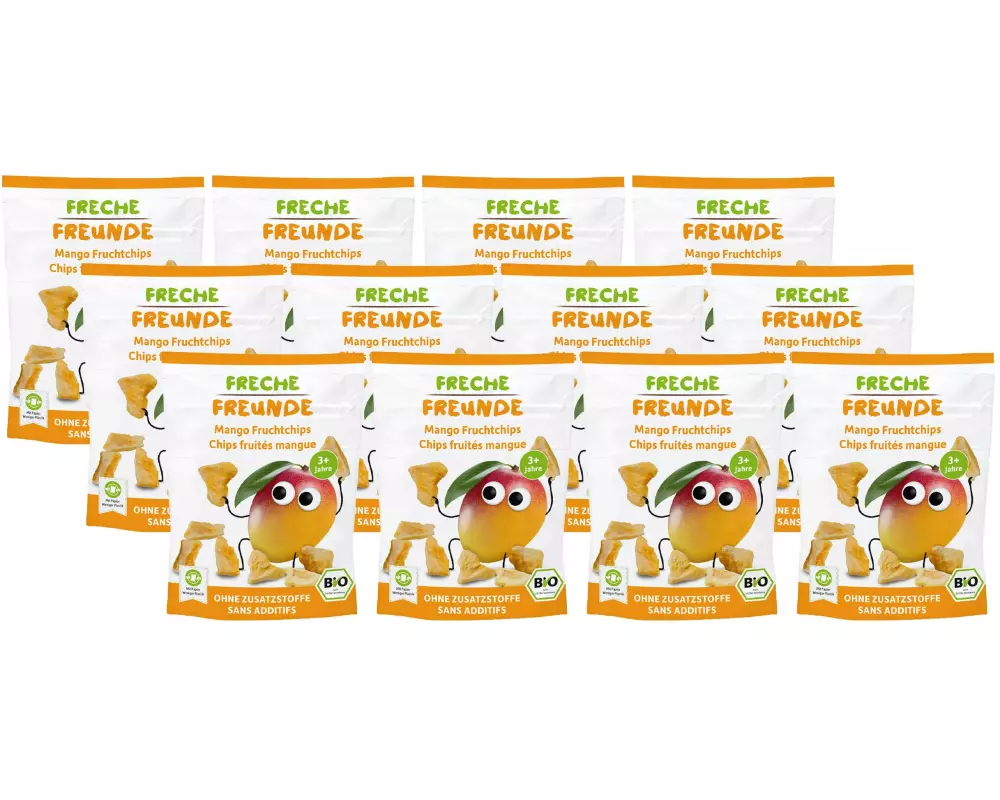 Freche Freunde Knabberspass Fruchtchips Mango 12x 14 g
