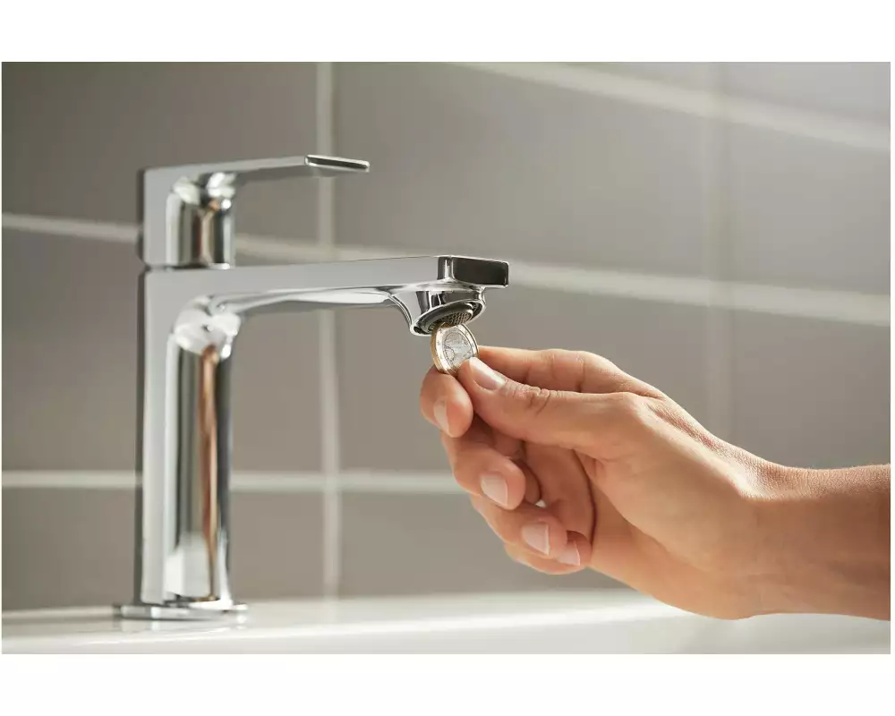 hansgrohe Lavaboarmatur Rebris E 110 mit Zugstangen-Ablaufgarnitur