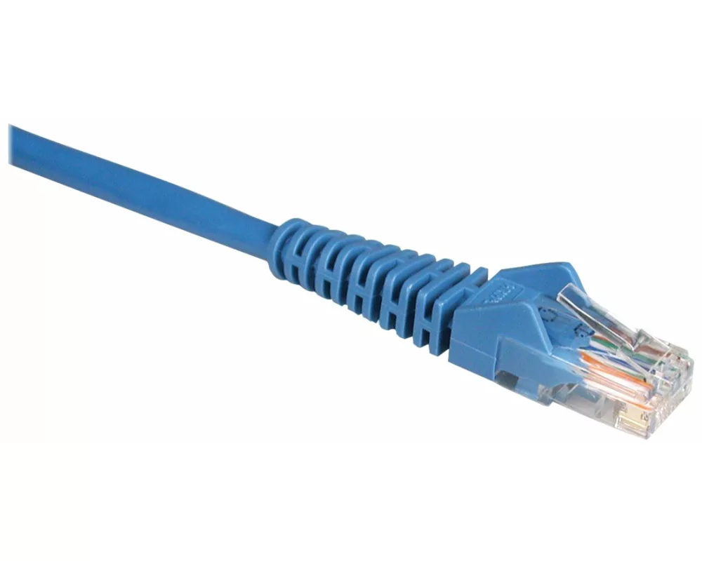 EATON TRIPPLITE Cat6, Gigabit, Snagless, Molded, UTP Ethernet Cable, RJ45, M/M, Blue, 25ft. 7.62m