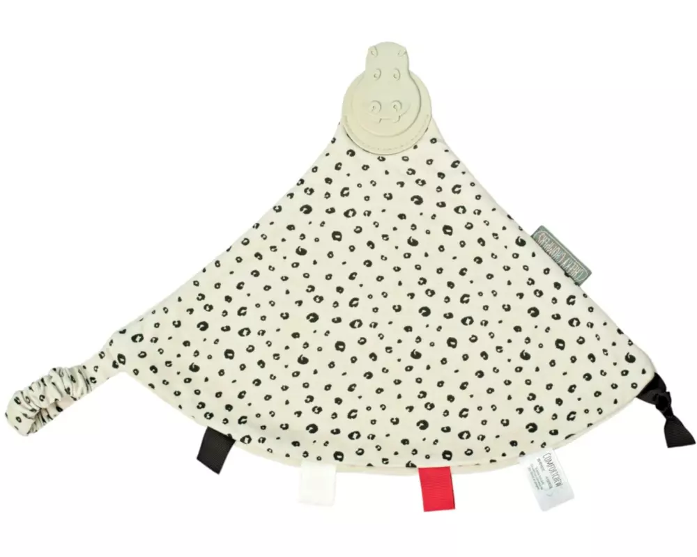 Cheeky Chompers Schmusetuch mit Beissring Leopard Spot 44 x 30 cm
