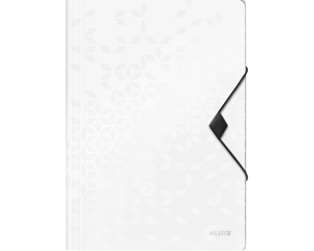 LEITZ Gummibandmappe WOW A4 4599-00-01 weiss für 150 Blatt