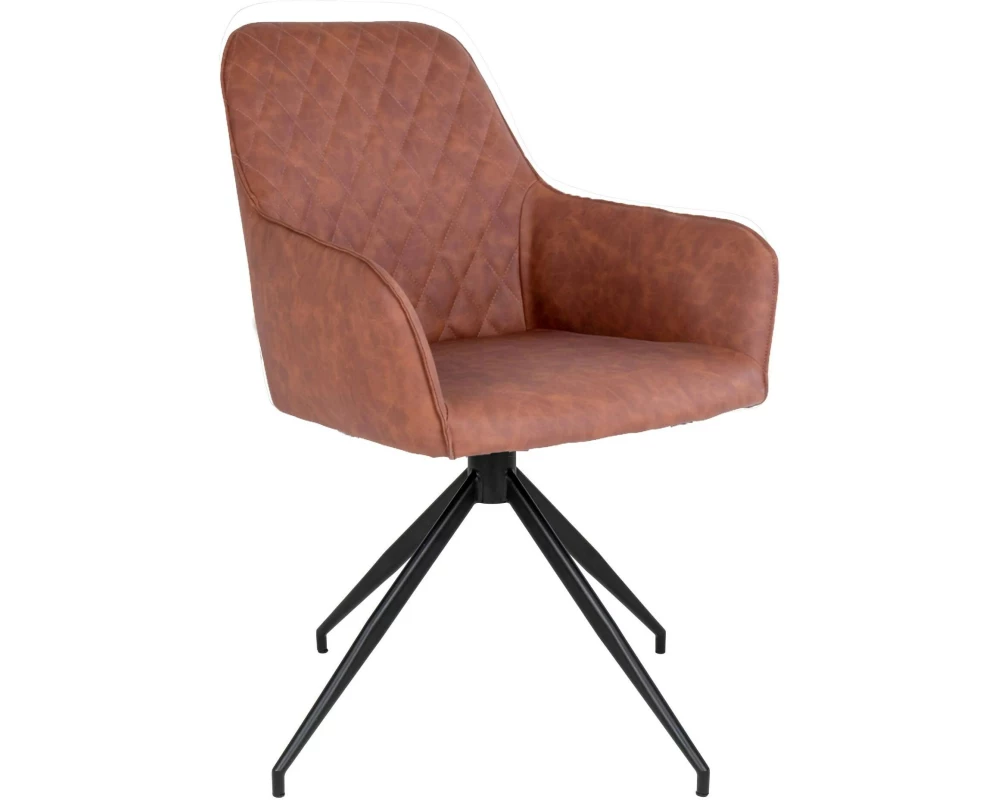 House Nordic Stuhl Harbo 62 x 56 x 89, Braun/Schwarz, 1 Stück