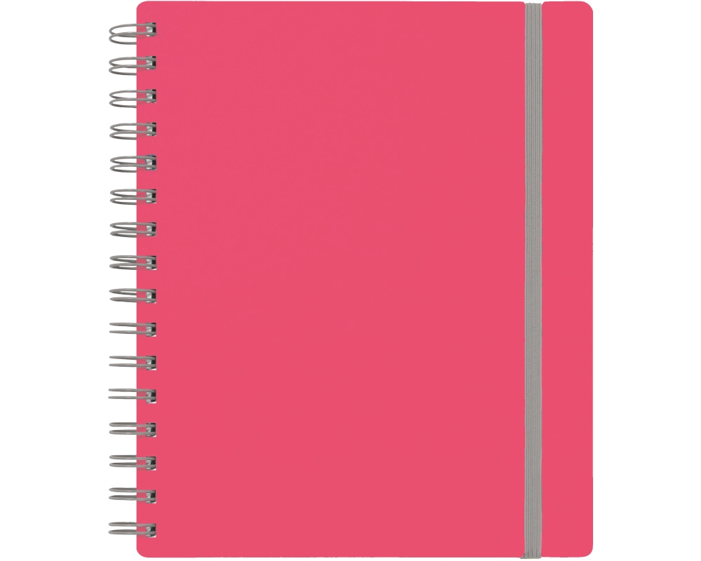 KOLMA Notizbuch Doppia A5 06.542.20 pink/grau, kariert 100 Blatt