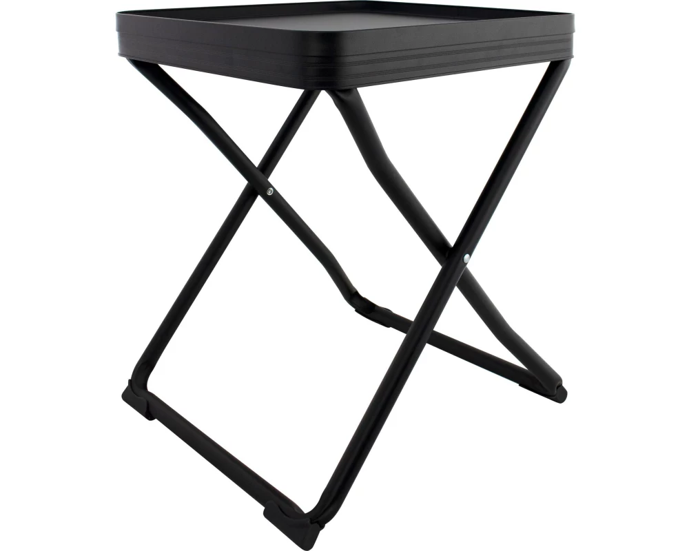 Eurotrail Campinghocker Bari mit Platte Schwarz/Grau