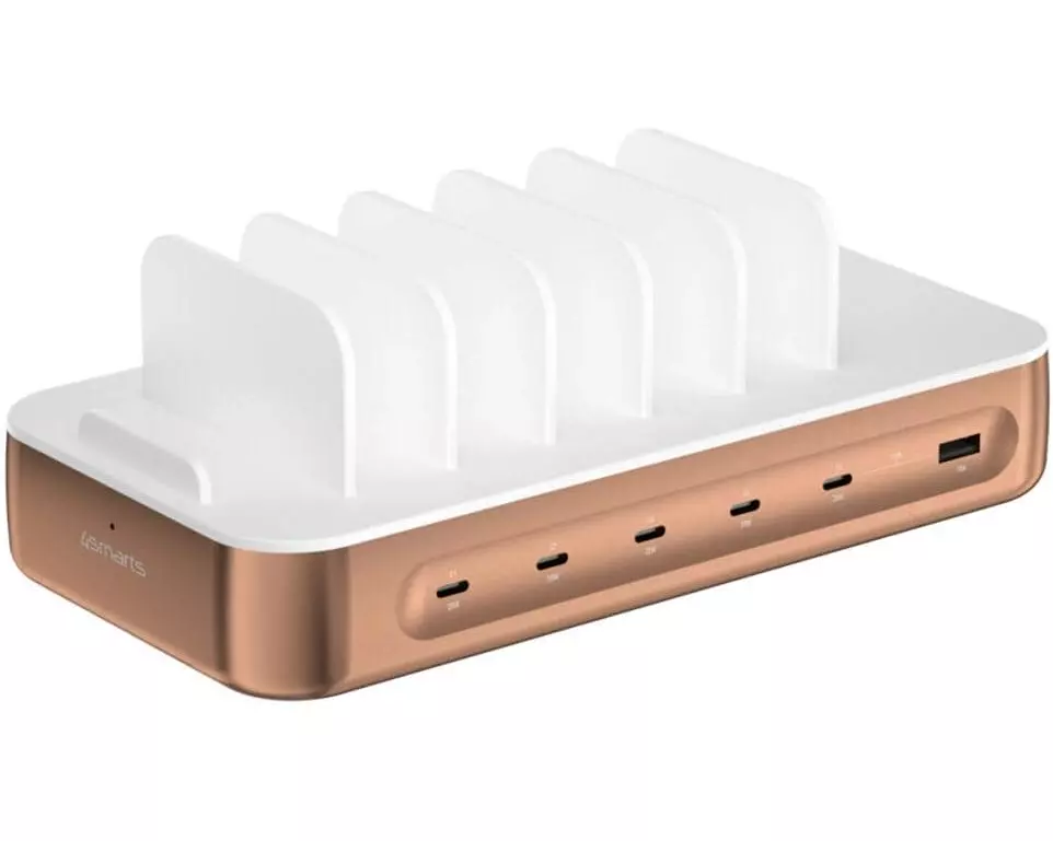 4smarts Ladestation Team 100W 5C/1A inkl. 6 Kabel Kupfer