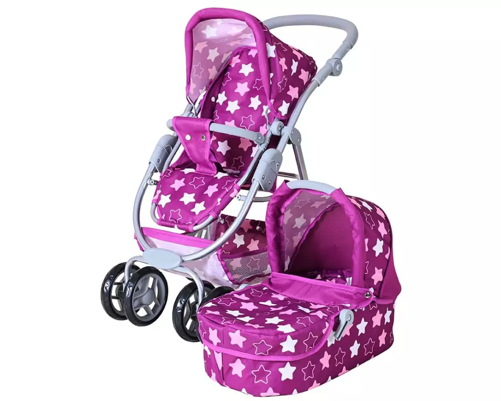 Knorrtoys Puppenbuggy Coco Star Dark Pink