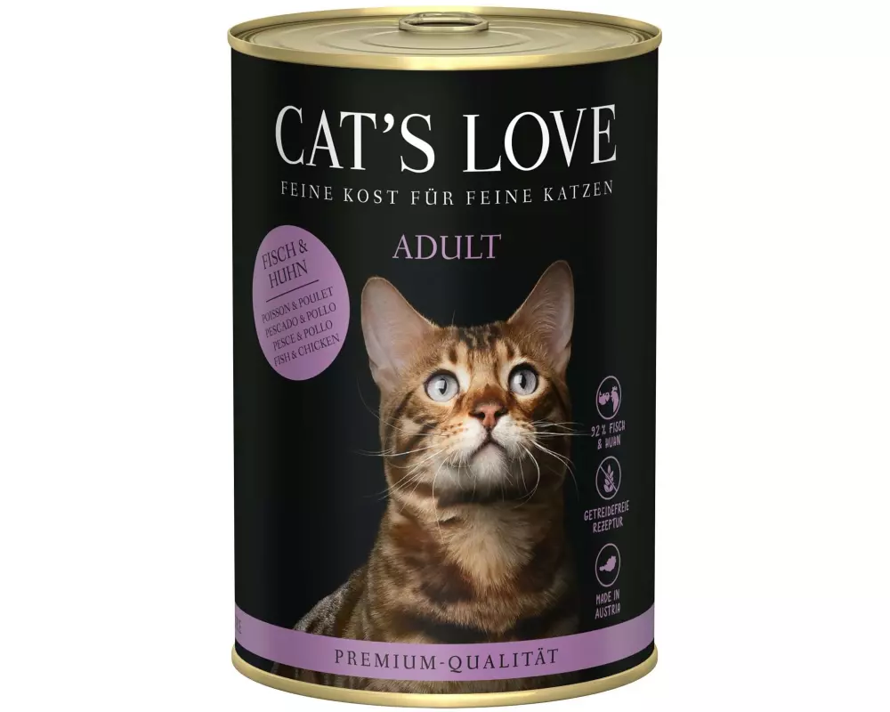 Cat's Love Nassfutter Adult Fisch & Huhn, 400 g