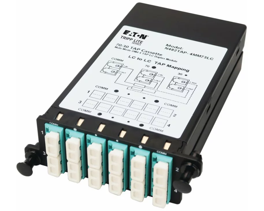 EATON TRIPPLITE Fiber, TAP, Cassette, Multimode, 4x, Duplex, LC, 70/30, Split
