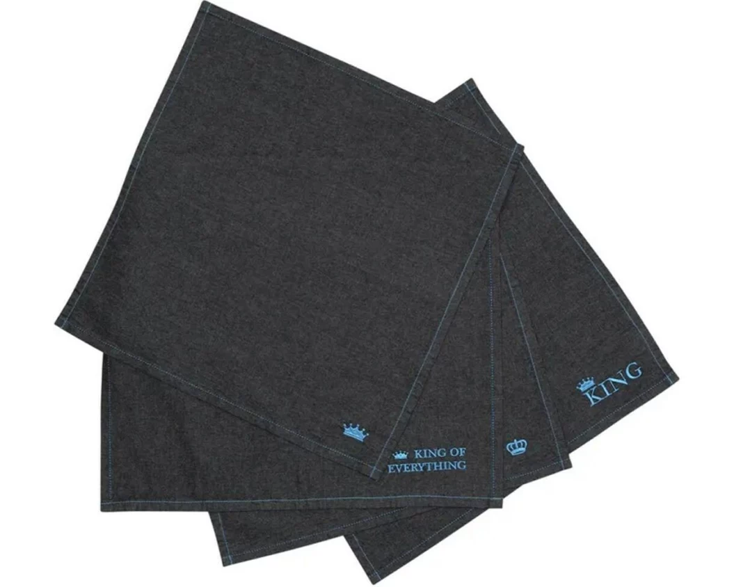 pad Stoffserviette Denim King Black 45 cm x 45 cm, 2 Stück