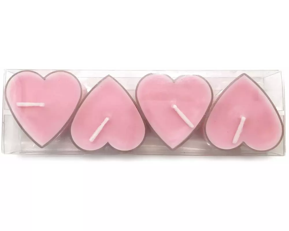 Pajoma Teelichter Herzen 4er Set, Rosa