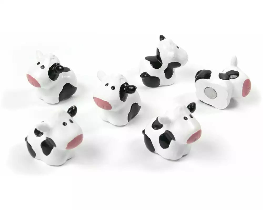 Trendform Haftmagnet Cow Schwarz/Weiss, 6 Stück