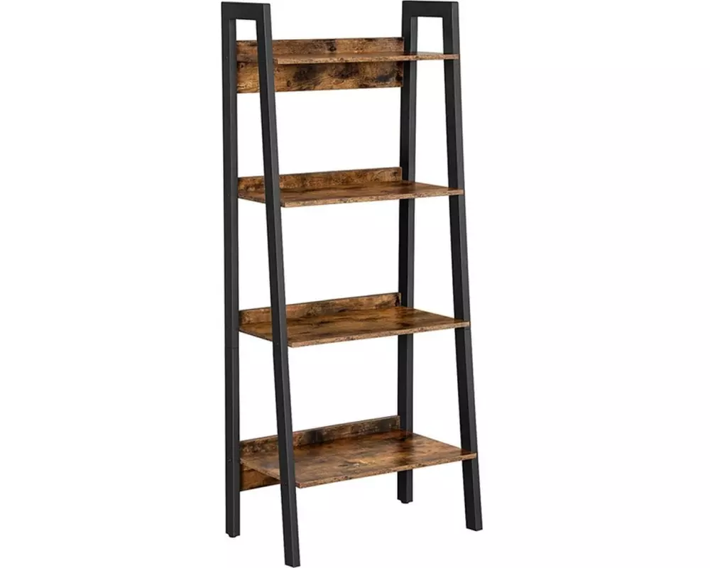 VASAGLE Regal mit 4 Ebenen Schwarz/Braun