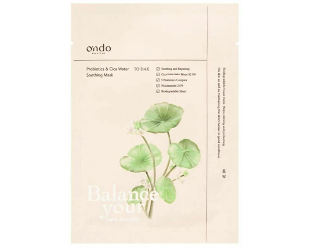 Ondo Beauty 36.5 Probiotika & Cica Wasser Beruhigungsmaske 25 ml
