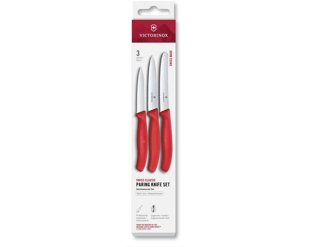 Victorinox Gemüsemesser-Set Swiss Classic, Rot