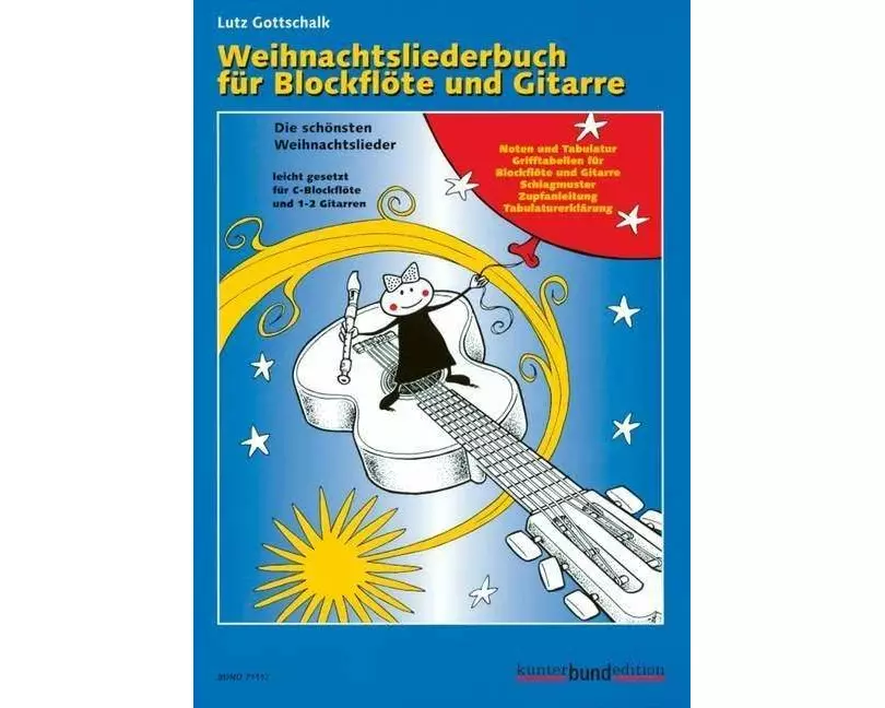 Weihnachtsliederbuch für Blockflöte und Gitarre