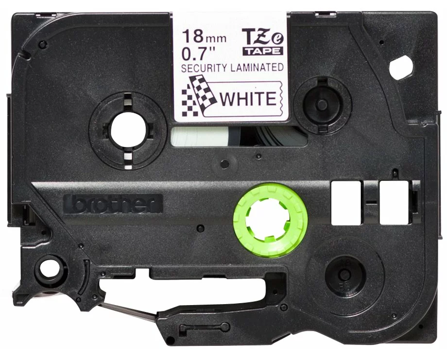 BROTHER P-Touch TZE-SE4 black on security white textile 18