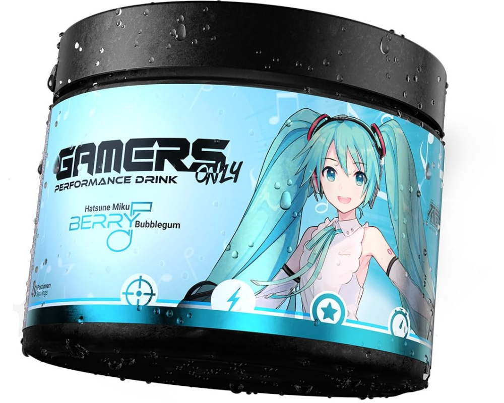 GAMERSONLY Energy Drink Powder 40 Port. 9120119171710 Hatsune Miku Berry Bubblegum