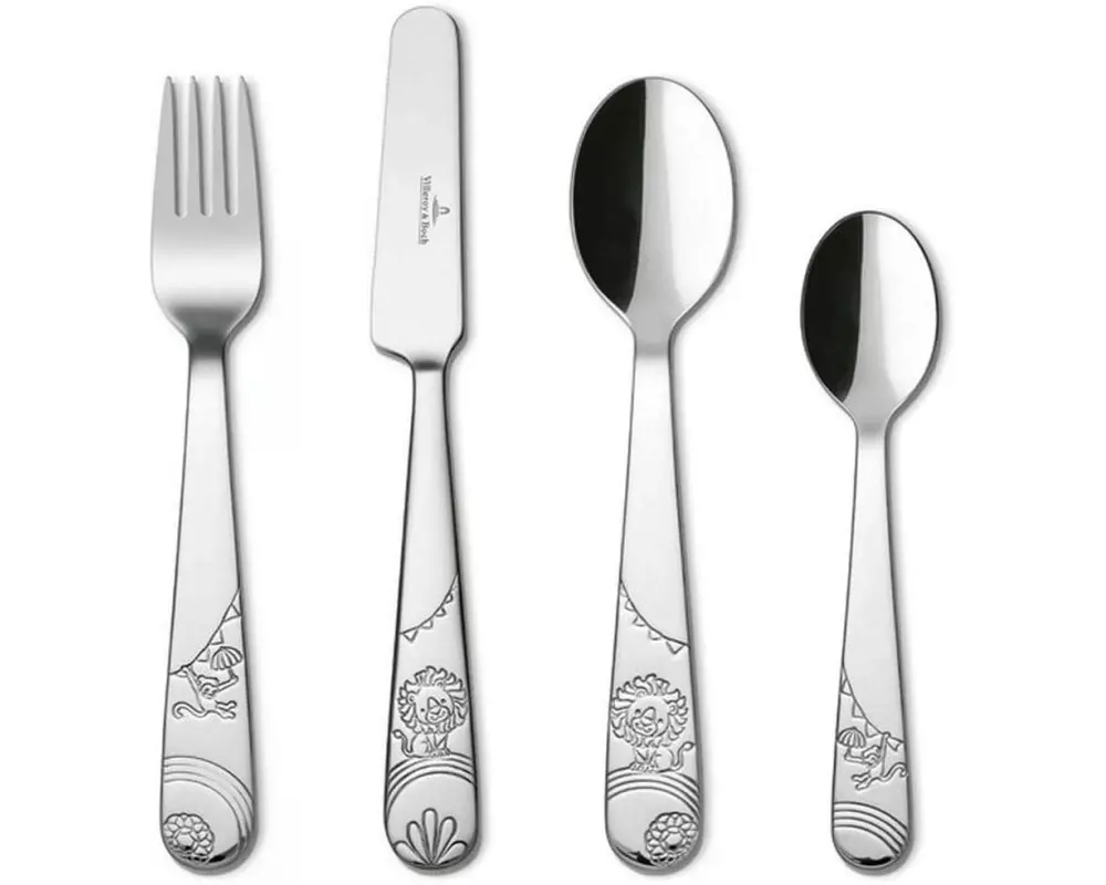 Villeroy & Boch Kinderbesteckset Roar Lion 4-teilig, Silber