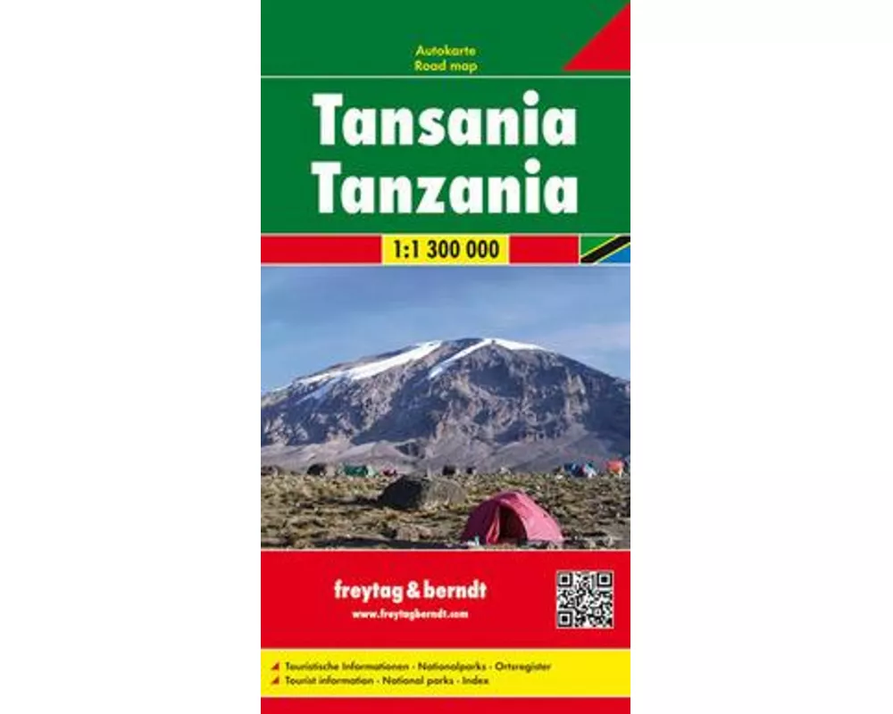freytag & berndt Straßenkarte Tansania 1:1,3 Mio