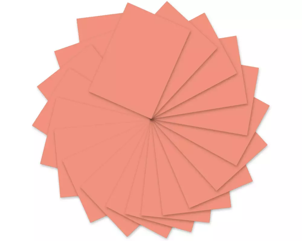 URSUS Tonzeichenpapier A4, 130 g/m², 100 Blatt, Koralle