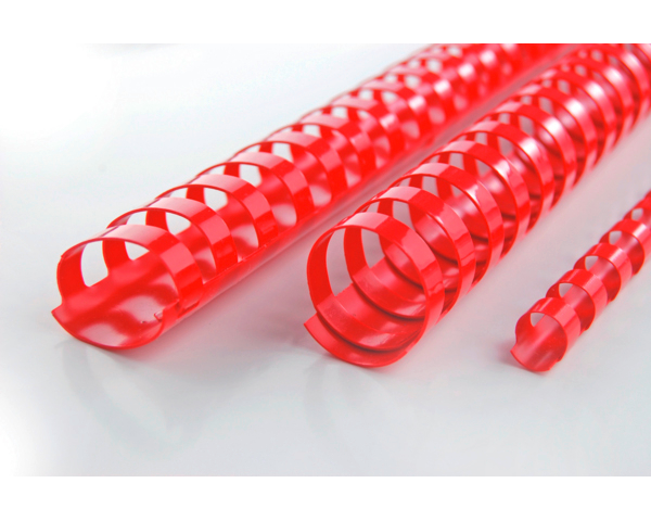 GBC Plastikbindrücken 8mm A4 4028214 rot, 21 Ringe 100 Stück