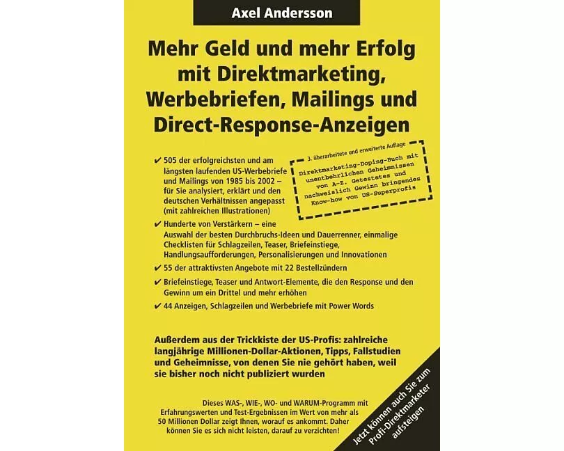 Mehr Geld und mehr Erfolg mit Direktmarketing, Werbebriefen, Mailings & Direct Response-Anzeigen