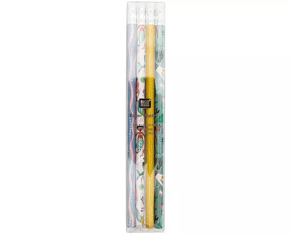 Rico Design Bleistift Meerjungfrau 4 Stück, Schwarz
