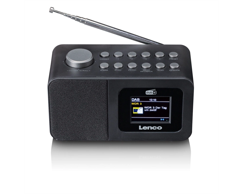Lenco CR-625BK - DAB+/ FM Radiowecker, BT, Schwarz