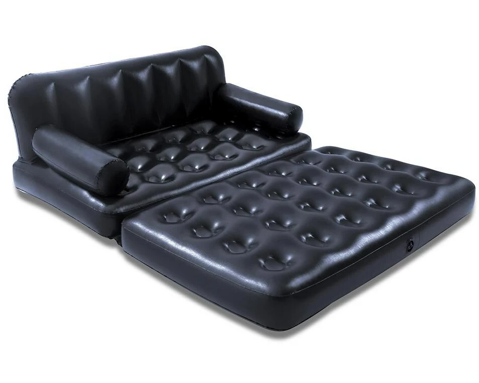 Bestway Aufblasbares Sofa Multi-Max, 5 in 1 Schwarz, 188 x 152 cm