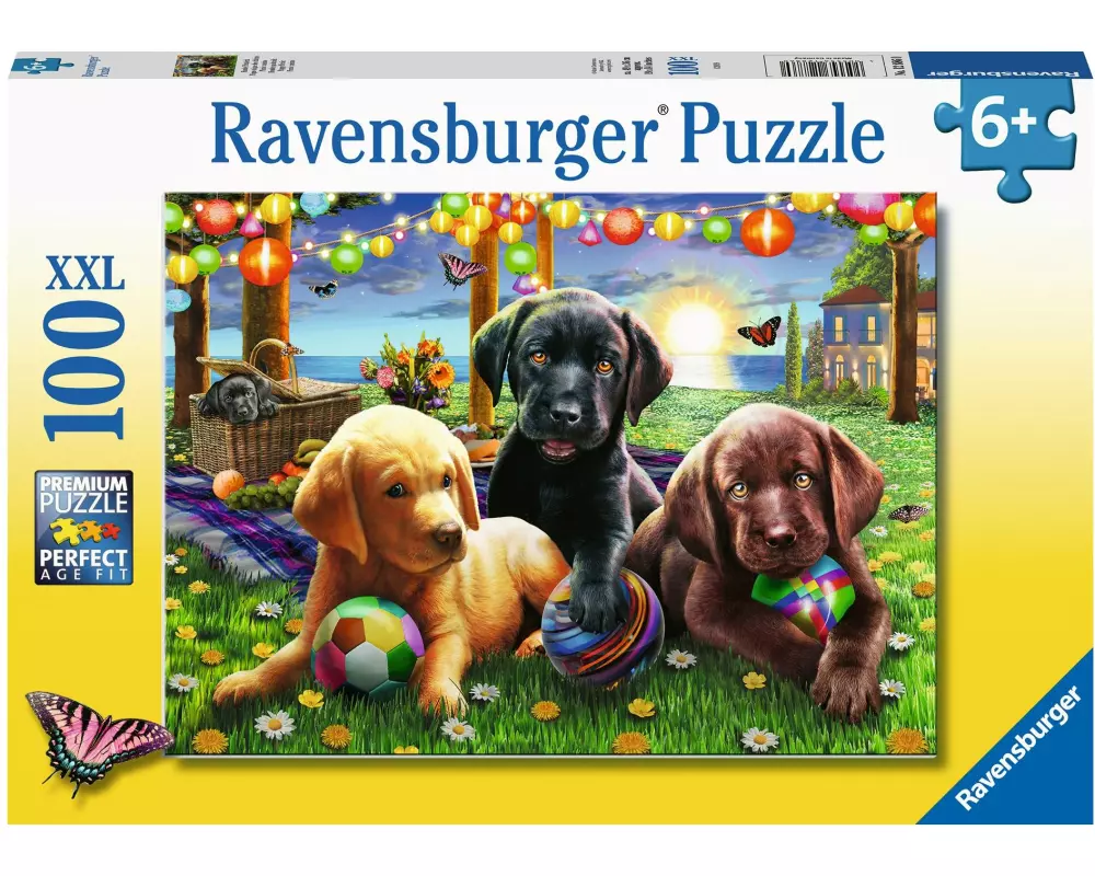 Ravensburger Puzzle Hunde Picknick 100 XXL Teile