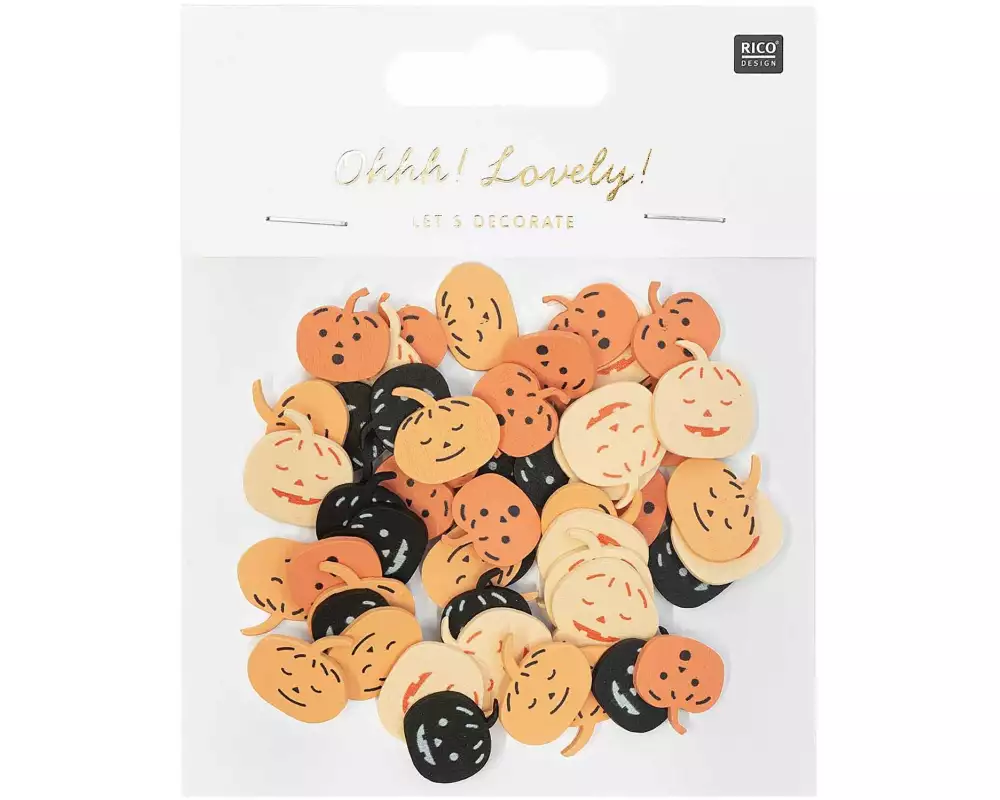 Rico Design Streudeko Kürbis 48 Stück