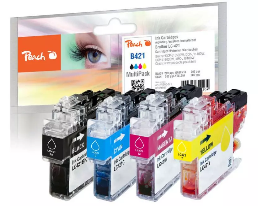Peach Tinte Brother LC-421 MP C/M/Y/BK