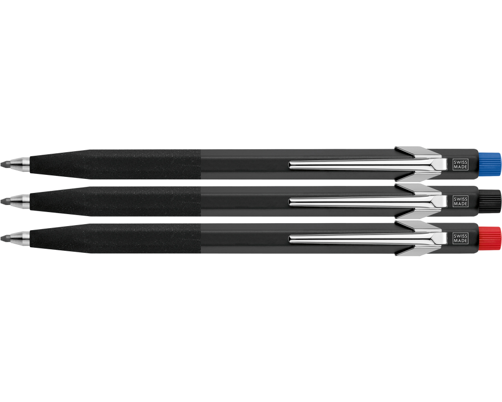 CARAN D'ACHE Druckbleistift Fixpencil 3mm 3.289 schwarz, Knopf ass.