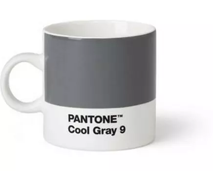 Pantone by Copenhagen Design Espressotasse 120 ml, 1 Stück, Weiss/Dunkelgrau